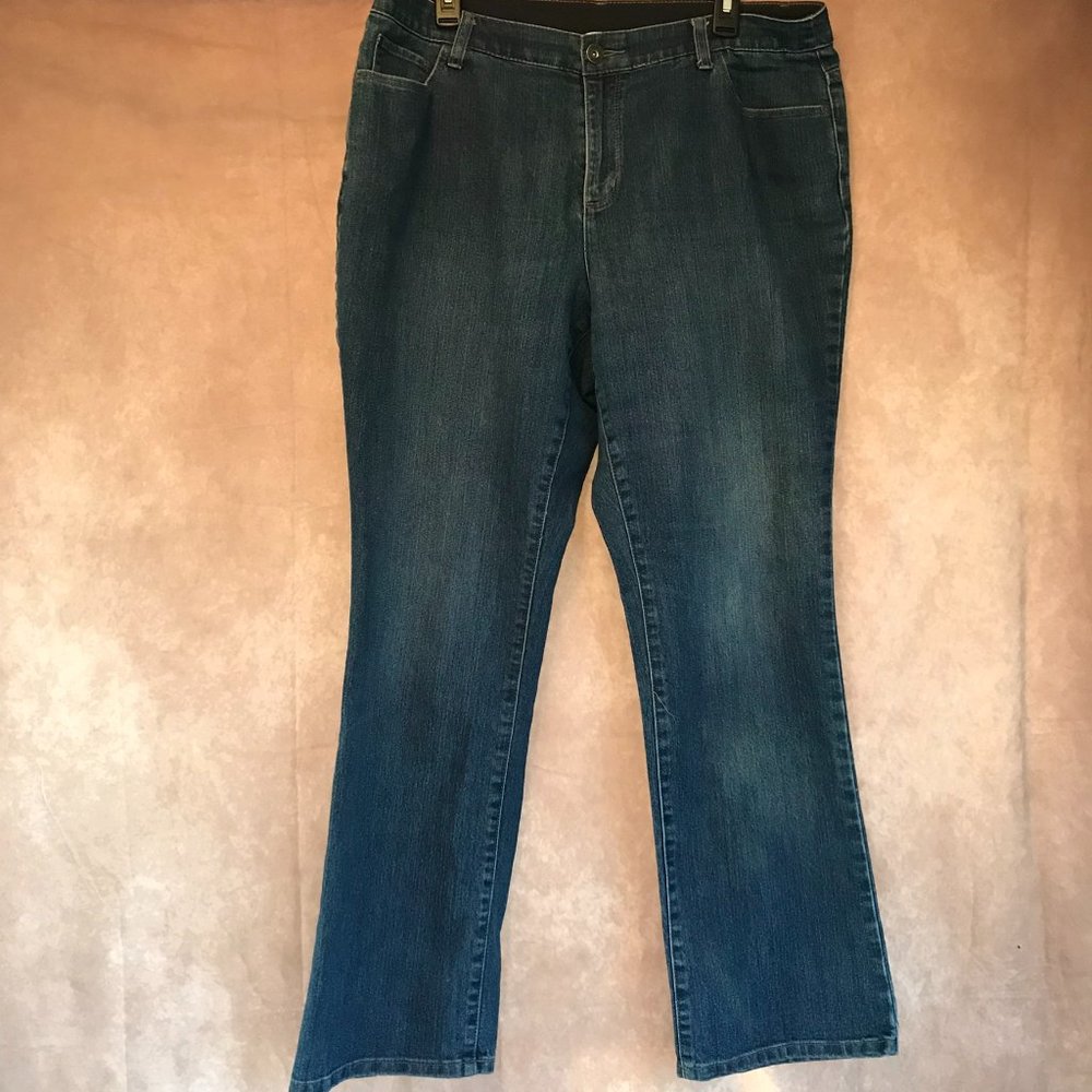 CJ Banks  16W Blue Denim Womens Boot Cut Jeans